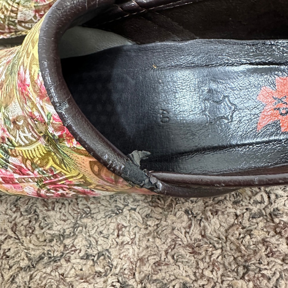 Dansko Professional XP Clogs Floral Tooled Leather Slip Resistant 40/9.5 READ - Picture 7 of 9